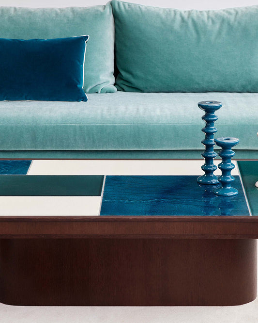 Table Basse Dani Bleu - Bleu design Maison Sarah Lavoine Bleu Lave émaillée 145 cm 40 cm 6
