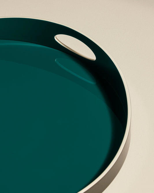 Plateau Basile - Bleu Sarah design Maison Sarah Lavoine Bleu Sarah Bois laqué 2
