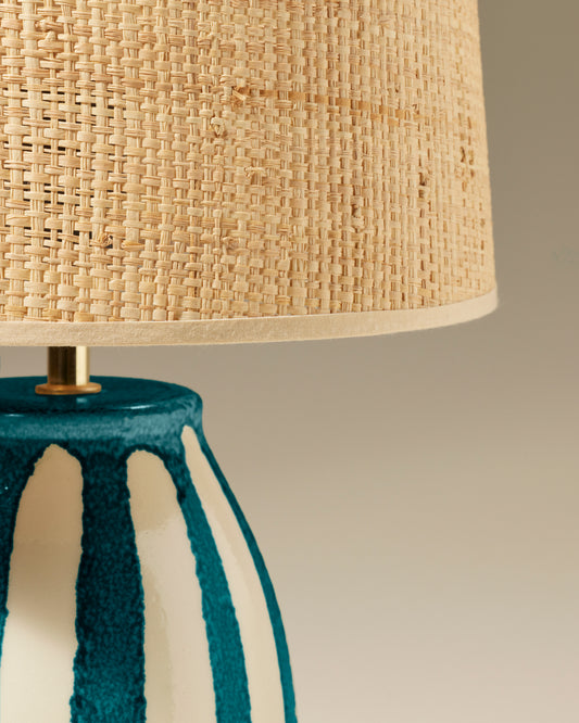 Lampe de table Palmaria - Bleu Sarah design Maison Sarah Lavoine Bleu Sarah Céramique 46 cm 3