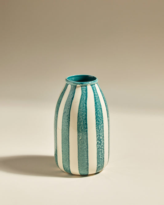 Vase décoratif Riviera - Bleu Sarah design, céramique Maison Sarah Lavoine Bleu Sarah Céramique 24 cm 2