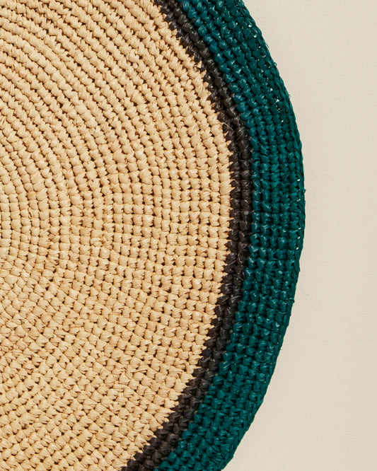 Set de table Globe - Naturel / Bleu Sarah design Maison Sarah Lavoine Naturel / Bleu Sarah Raphia 2