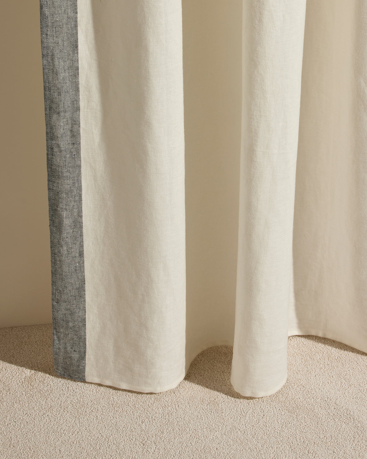 Rideau Ava Bande Tissée - Jasmin haut de gamme Maison Sarah Lavoine Ecru Lin 170 cm 295 cm 3