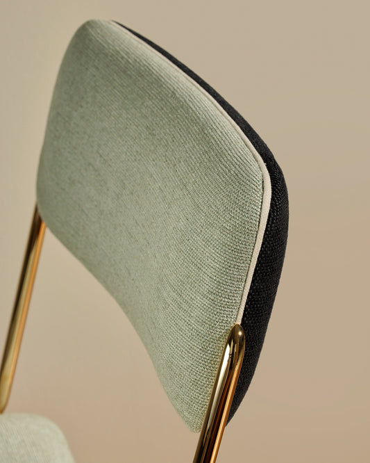 Chaise Double Jeu - Doré / Amande design Maison Sarah Lavoine Amande Velours 45 cm 85 cm 2