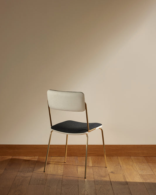 Chaise Double Jeu - Doré / Noir design Maison Sarah Lavoine Noir Velours 45 cm 85 cm 3