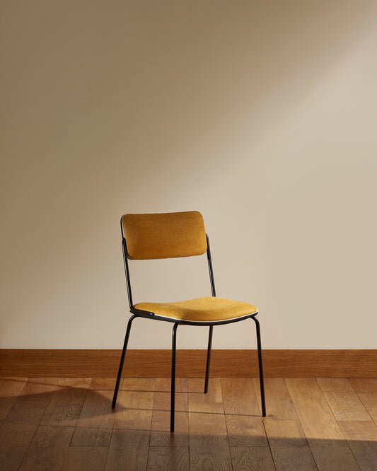 Chaise Double Jeu - Noir / Ocre design Maison Sarah Lavoine Ocre Velours 45 cm 85 cm 3
