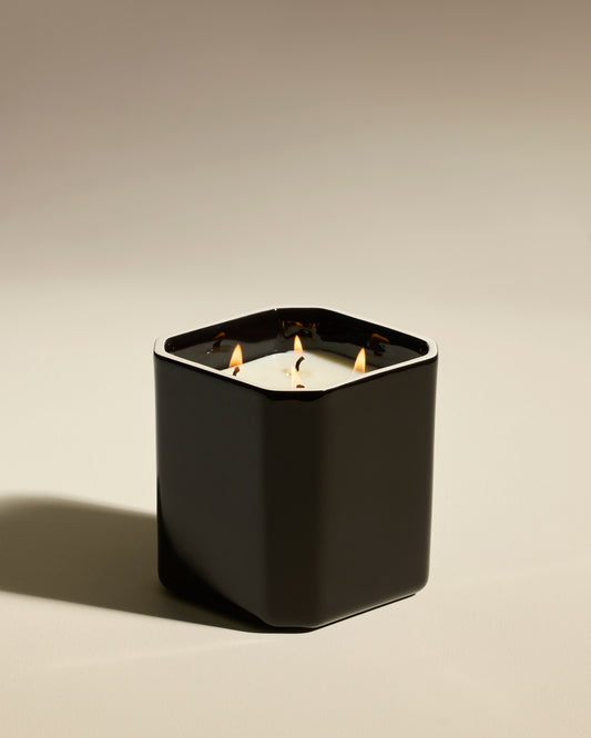 Bougie Facettes - Ambre Noire 2 - Décoration Design