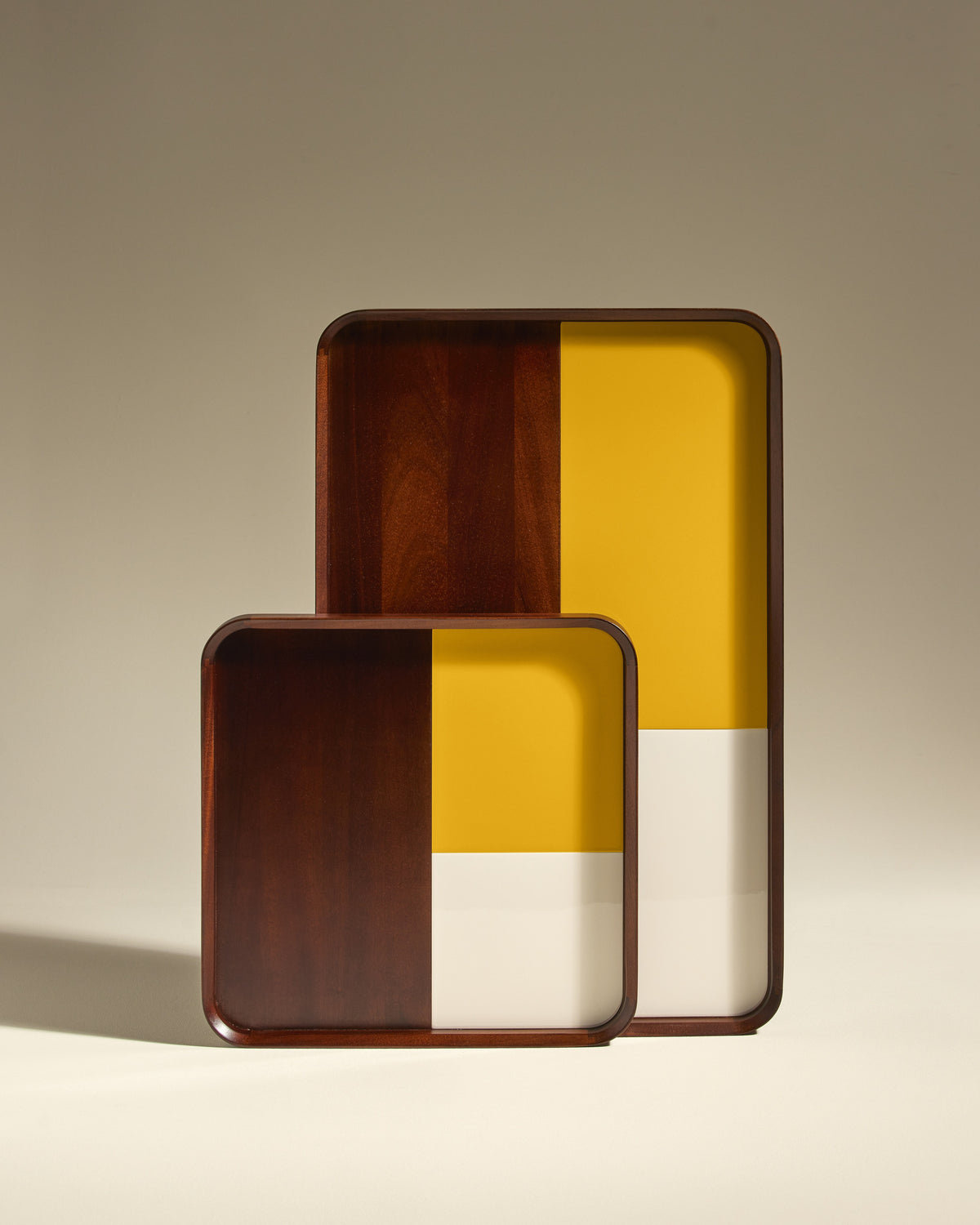 Sicilia tray - Ocher design Maison Sarah Lavoine Ocher Wood 60 cm 3