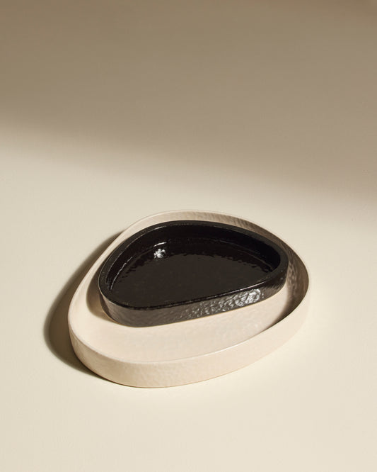 Vide poche Mars - Ecru design Maison Sarah Lavoine Ecru Céramique 28 cm 3,5 cm 4
