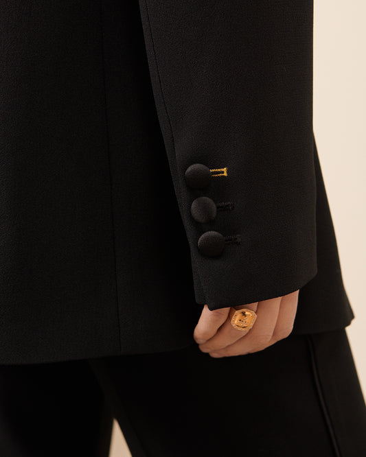 Veste Smoking Faubourg - Noir chic Maison Sarah Lavoine Noir Acetate 3