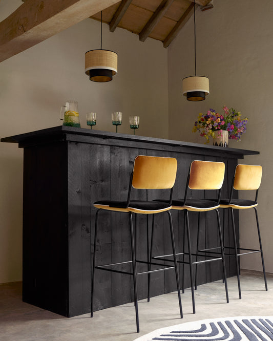 Chaise de bar Double Jeu - Ocre