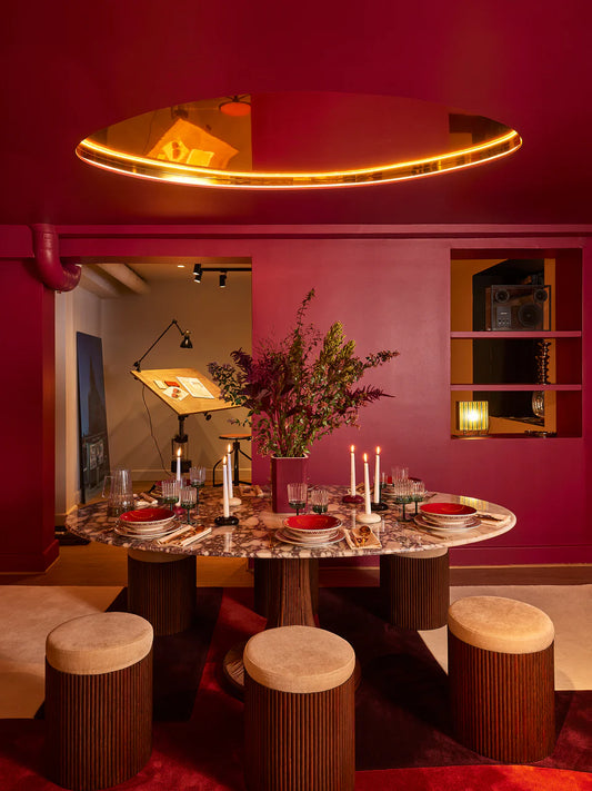 Table Haute Riviera - Marbre rouge