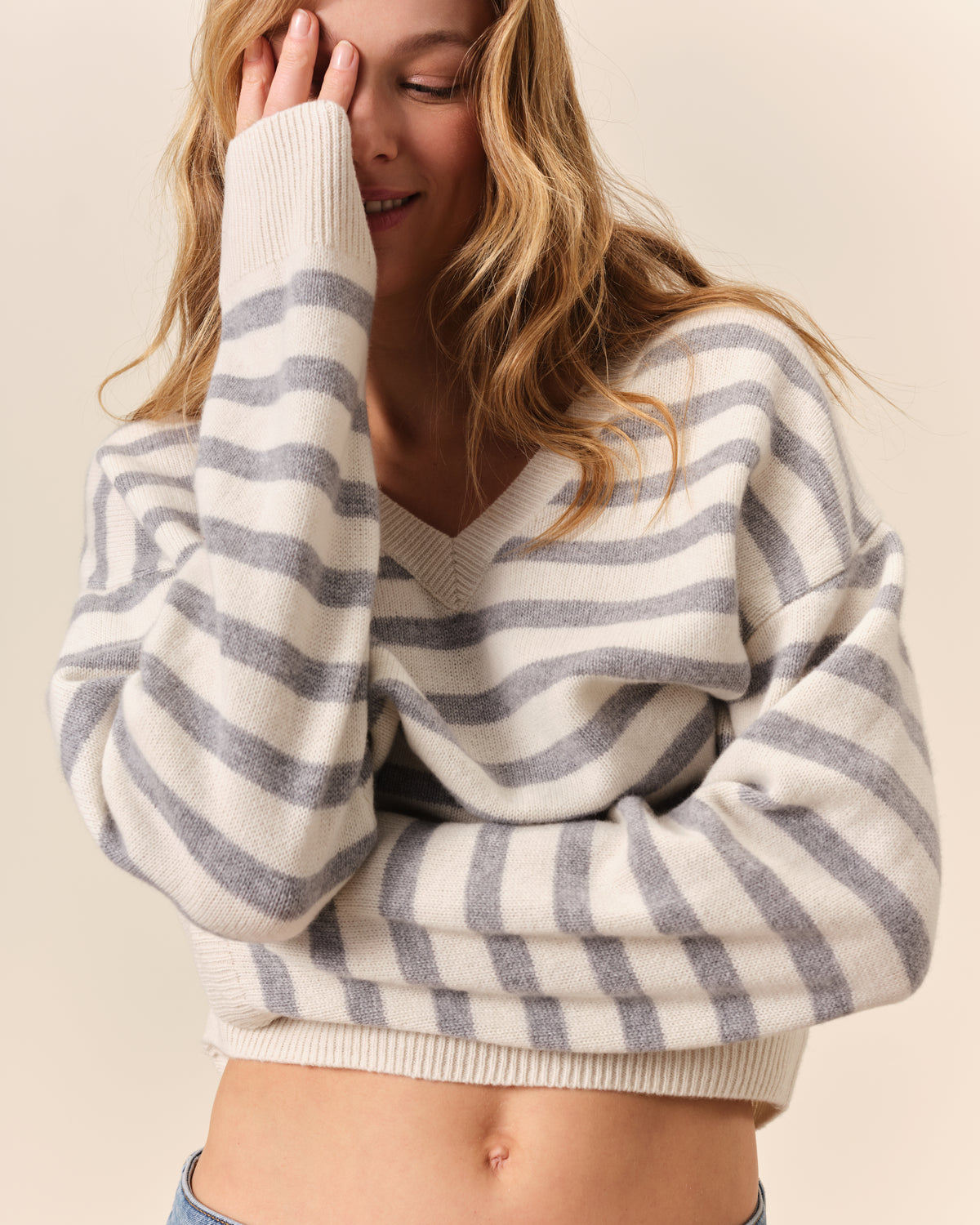 Pull Rivoli - Ecru/Gris Chiné