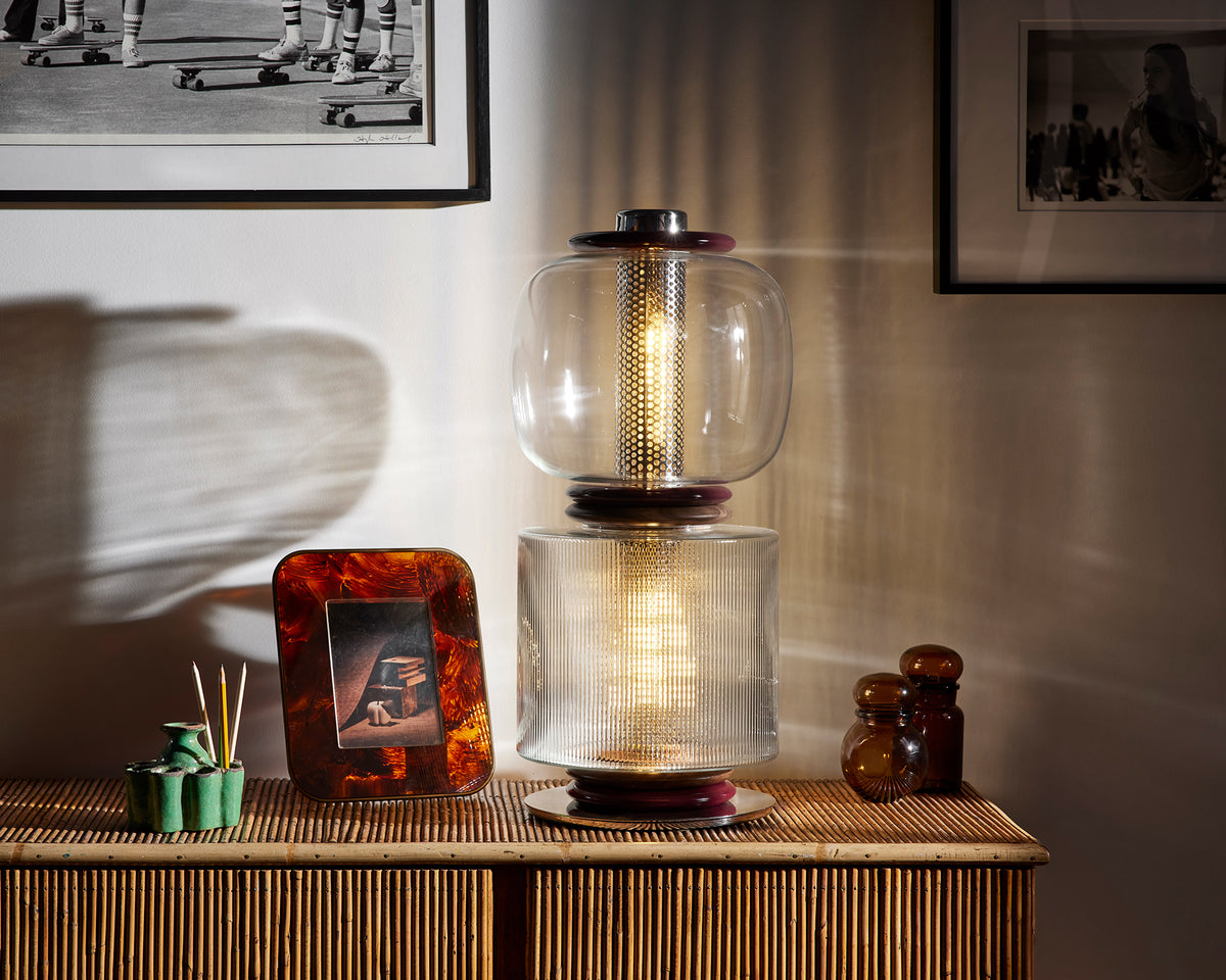 Loulou Floor Lamp - Aubergine design Maison Sarah Lavoine Aubergine Glass 3