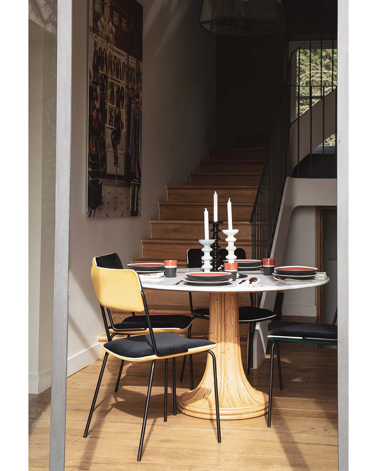 Round table Riviera White Marble design Maison Sarah Lavoine White / Natural Marble 4