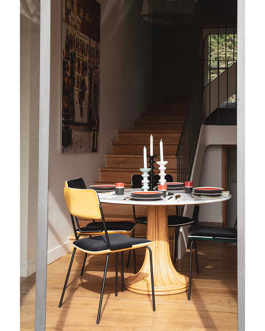 Table ronde Riviera Marbre Blanc design Maison Sarah Lavoine Blanc / Naturel Marbre   4