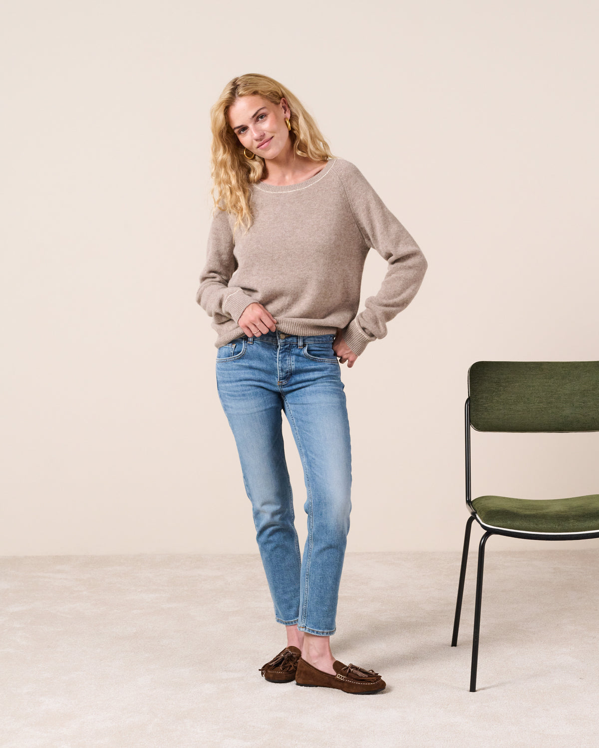 Orsay Sweater - Camel/Gold