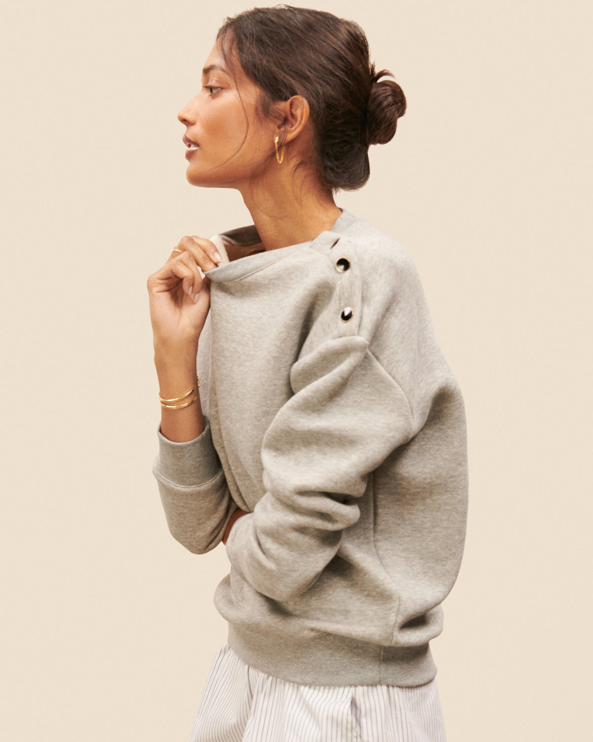 Sweat Passy - Gris Chine tendance Maison Sarah Lavoine Gris Chine Coton   1
