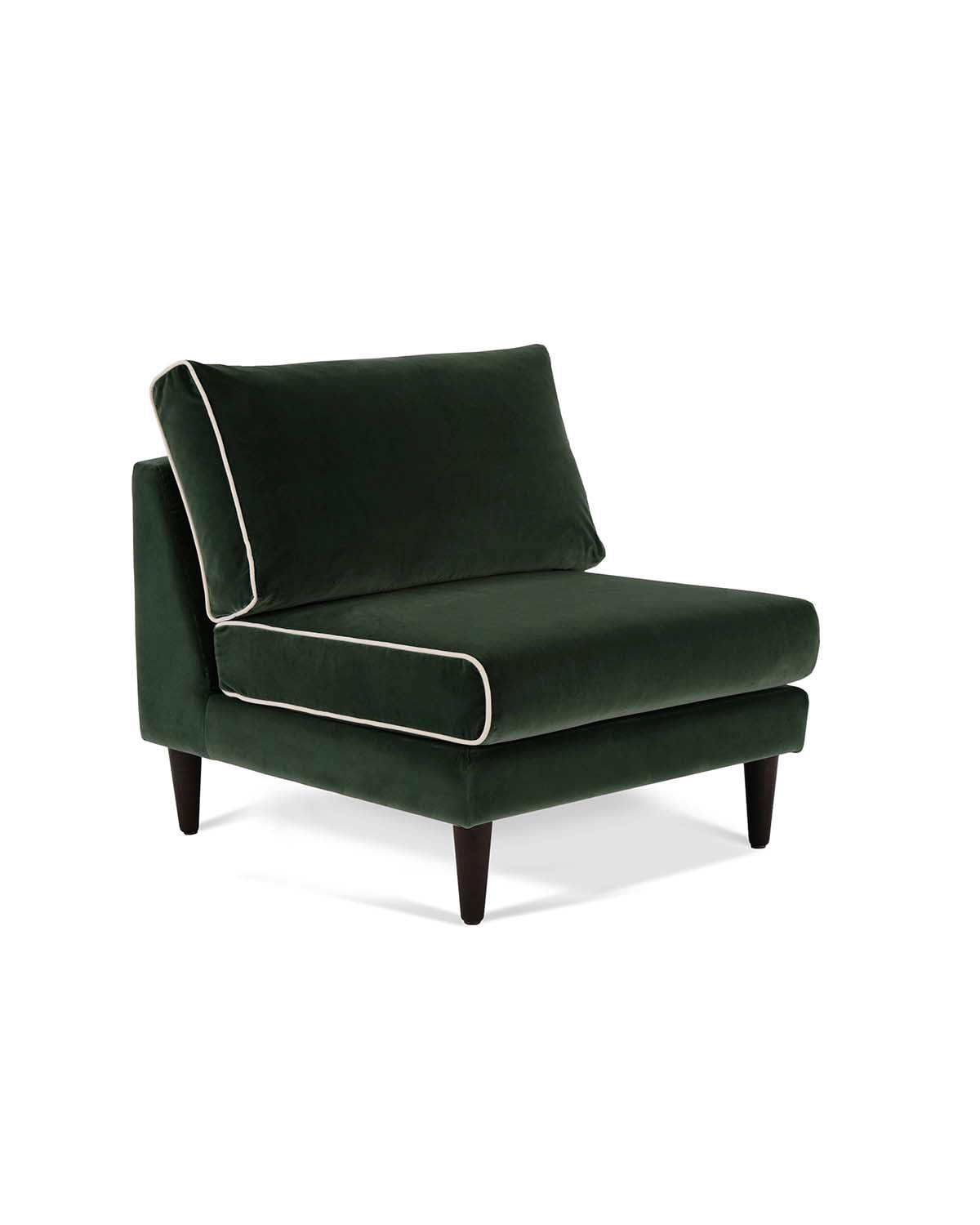 Chauffeuse Noa Vert  - Vert / Noir design Maison Sarah Lavoine Vert / Noir Velours 80 cm 80 cm 2