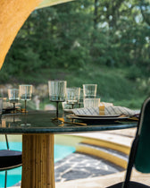 Oval table Riviera Green Marble design Maison Sarah Lavoine Green / Natural Marble 125 cm 74 cm 2