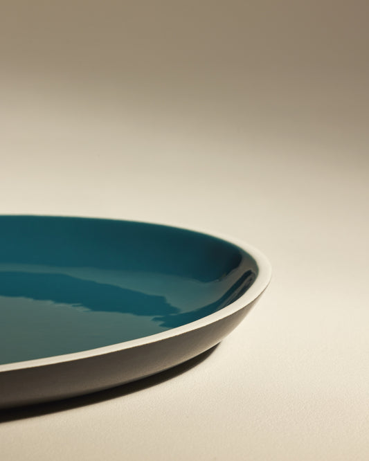 Plat Sicilia - Bleu Sarah haut de gamme Maison Sarah Lavoine Bleu Sarah Céramique 43 cm 3 cm 3