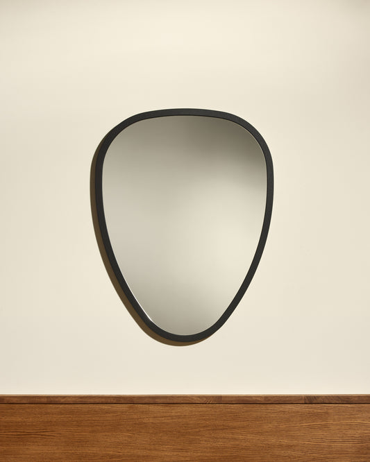 Miroir Ovo - Noir design Maison Sarah Lavoine Noir Chêne 69 cm 90 cm 1