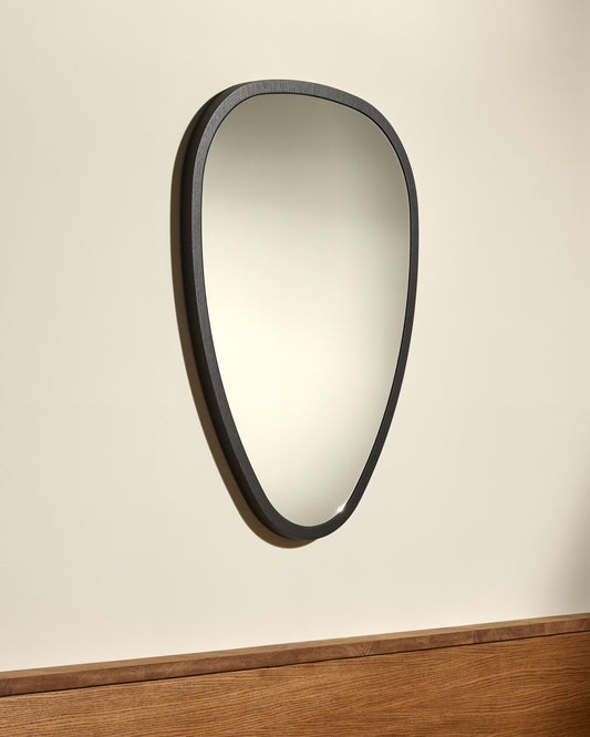 Miroir Ovo - Noir design Maison Sarah Lavoine Noir Chêne 69 cm 90 cm 2