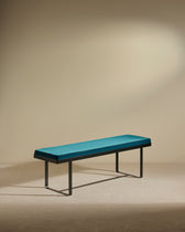 Banc Gaspard - Bleu Sarah design Maison Sarah Lavoine Bleu Sarah Velours 140 cm 45 cm 3