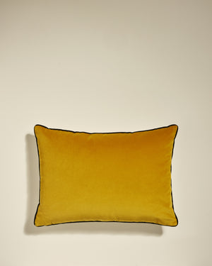 Double Game Cushion - Ocher design Maison Sarah Lavoine Ocre Velvet 55 cm 40 cm 1