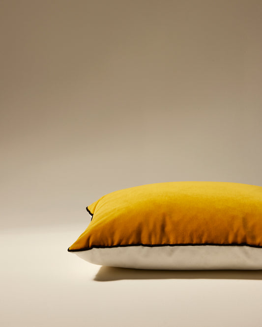 Coussin Double Jeu - Ocre design Maison Sarah Lavoine Ocre Velours 55 cm 40 cm 4