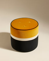 Pouf Léo - Ocre design Maison Sarah Lavoine Ocre Velours  43 cm 2