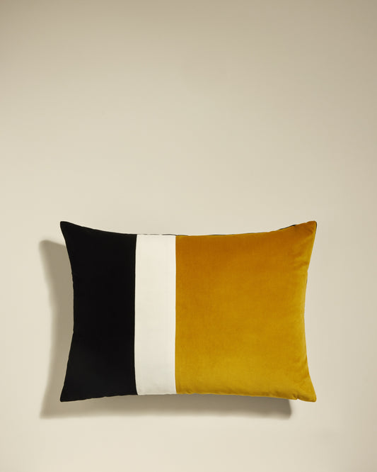Coussin Sicilia - Ocre design Maison Sarah Lavoine Ocre Velours 55 cm 40 cm 1