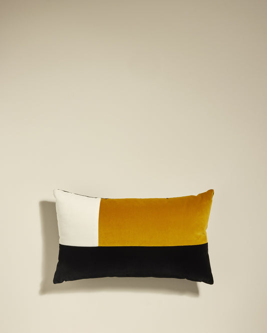 Coussin Echec et Mat - Ocre design Maison Sarah Lavoine Ocre Velours 50 cm 30 cm  1