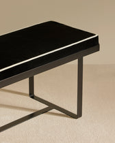 Banc Gaspard - Noir design Maison Sarah Lavoine Noir Velours 140 cm 45 cm 2