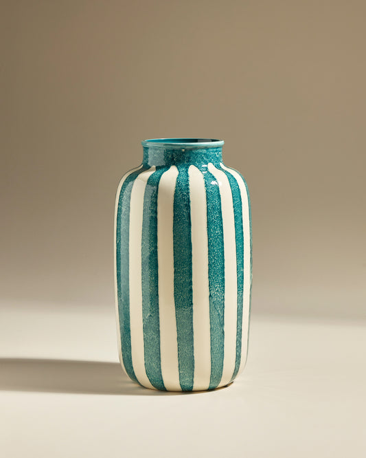 Grand vase décoratif Riviera - Bleu Sarah design, céramique Maison Sarah Lavoine Bleu Sarah Céramique  36 cm 1