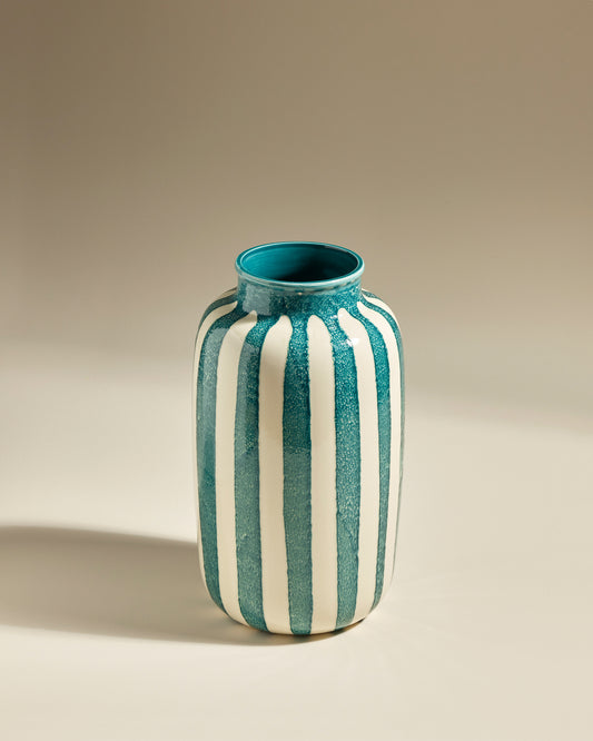 Grand vase décoratif Riviera - Bleu Sarah design, céramique Maison Sarah Lavoine Bleu Sarah Céramique  36 cm 2