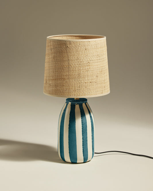 Lampe de table Palmaria - Bleu Sarah design Maison Sarah Lavoine Bleu Sarah Céramique  46 cm 1