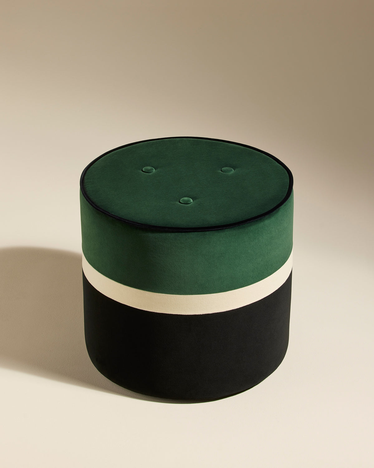 Pouf Léo - Vert design Maison Sarah Lavoine Vert Velours  43 cm 2