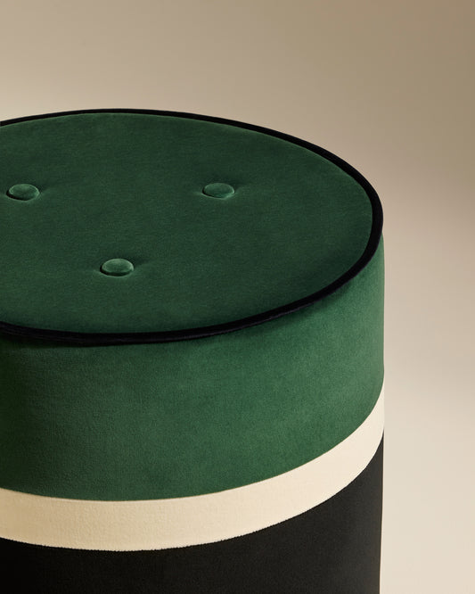 Pouf Léo - Vert design Maison Sarah Lavoine Vert Velours  43 cm 3