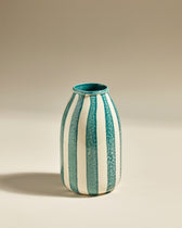 Riviera decorative vase - Bleu Sarah design, ceramic Maison Sarah Lavoine Bleu Sarah Ceramic 24 cm 2