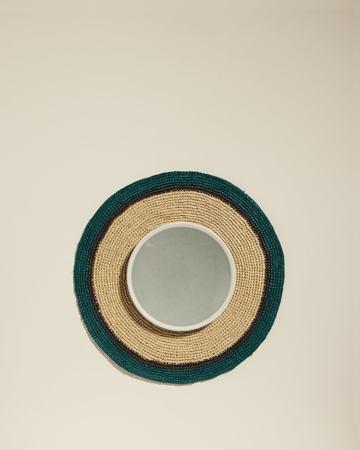 Set de table Globe - Naturel / Bleu Sarah design Maison Sarah Lavoine Naturel / Bleu Sarah Raphia   3