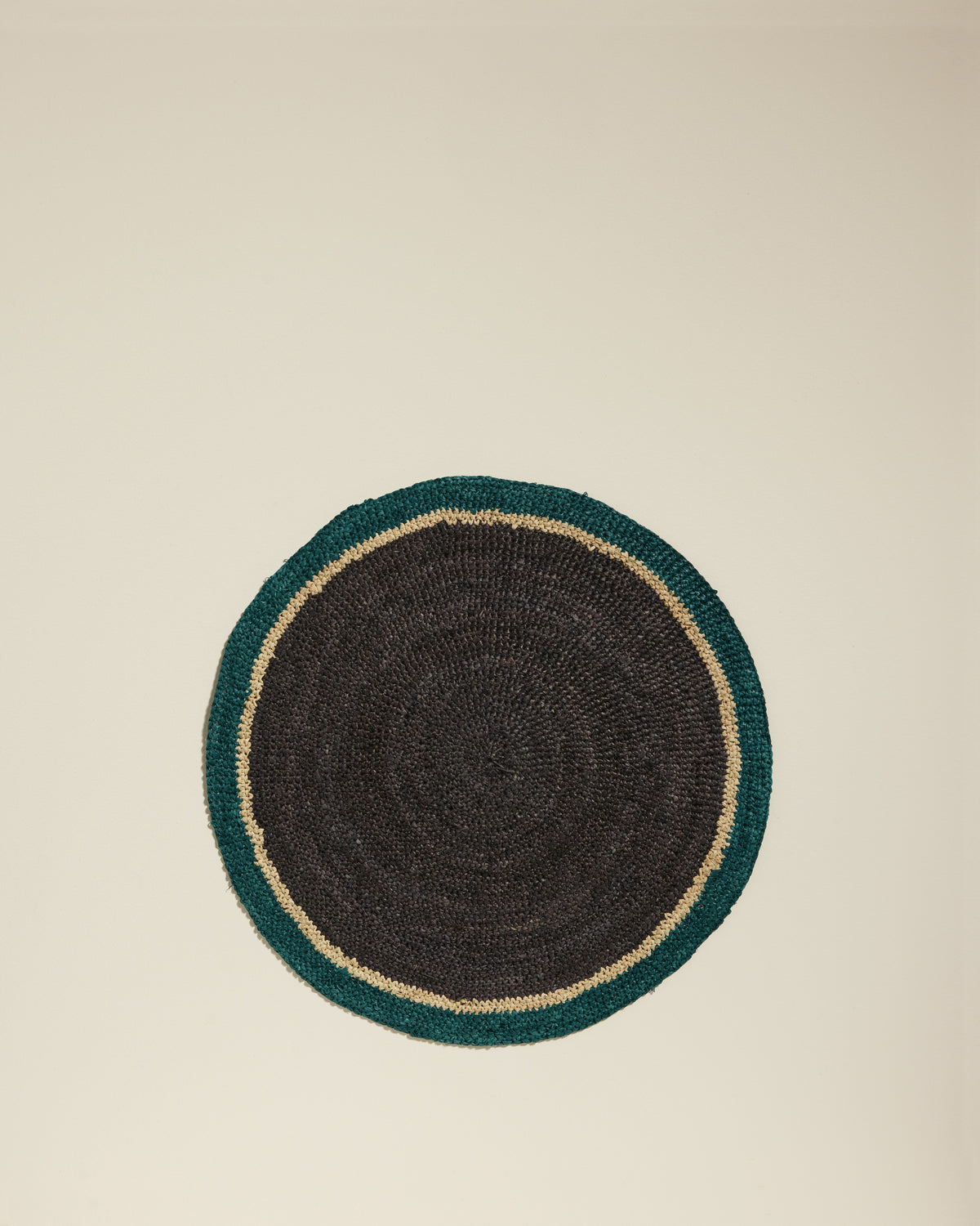 Globe placemat - Black / Blue Sarah design Maison Sarah Lavoine Black / Blue Sarah Raffia 1