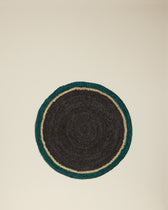 Globe placemat - Black / Blue Sarah design Maison Sarah Lavoine Black / Blue Sarah Raffia 1