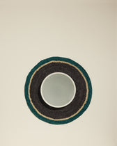 Globe placemat - Black / Blue Sarah design Maison Sarah Lavoine Black / Blue Sarah Raffia 3
