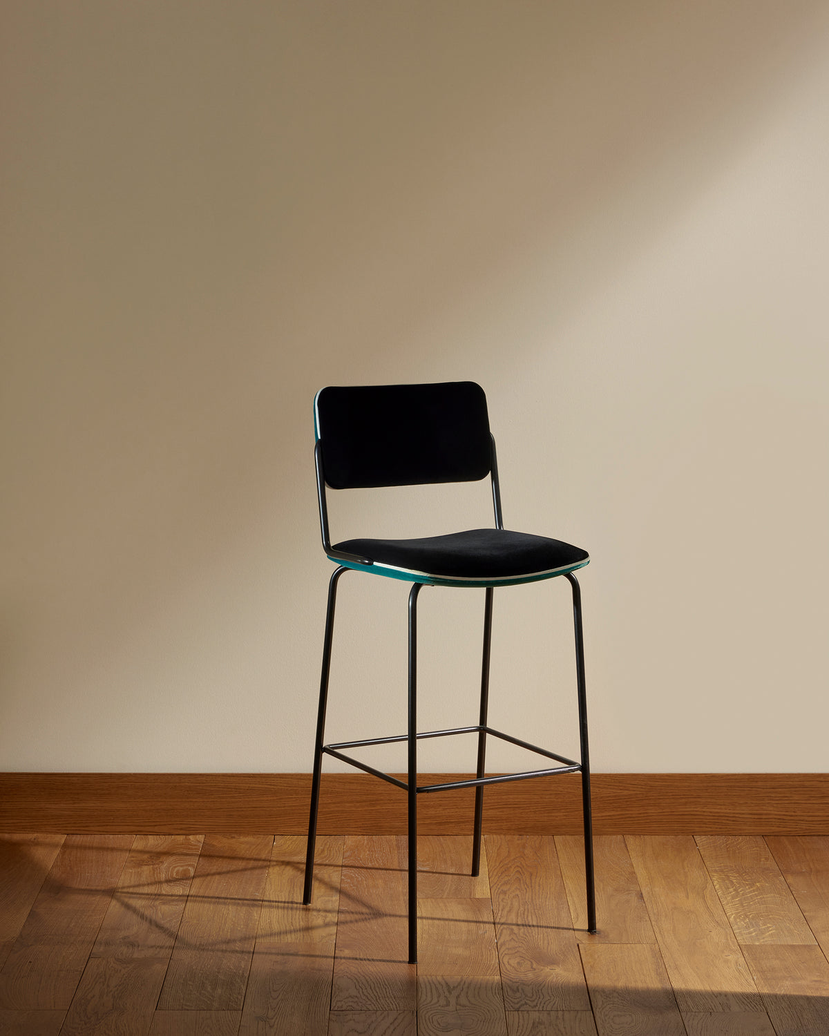 Double Jeu bar chair - Blue Sarah design Maison Sarah Lavoine Blue Sarah Velvet 51 cm 106 cm 3