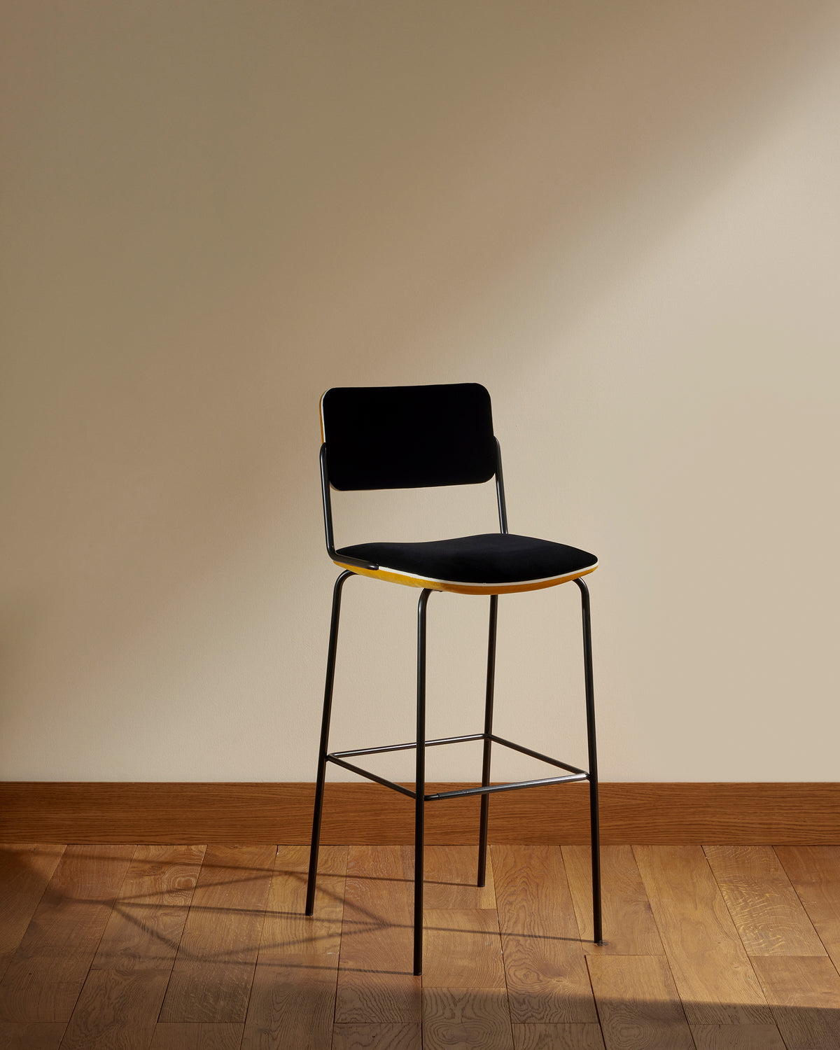 Double Jeu bar chair - Ocher design Maison Sarah Lavoine Ocre Velvet 51 cm 106 cm 3