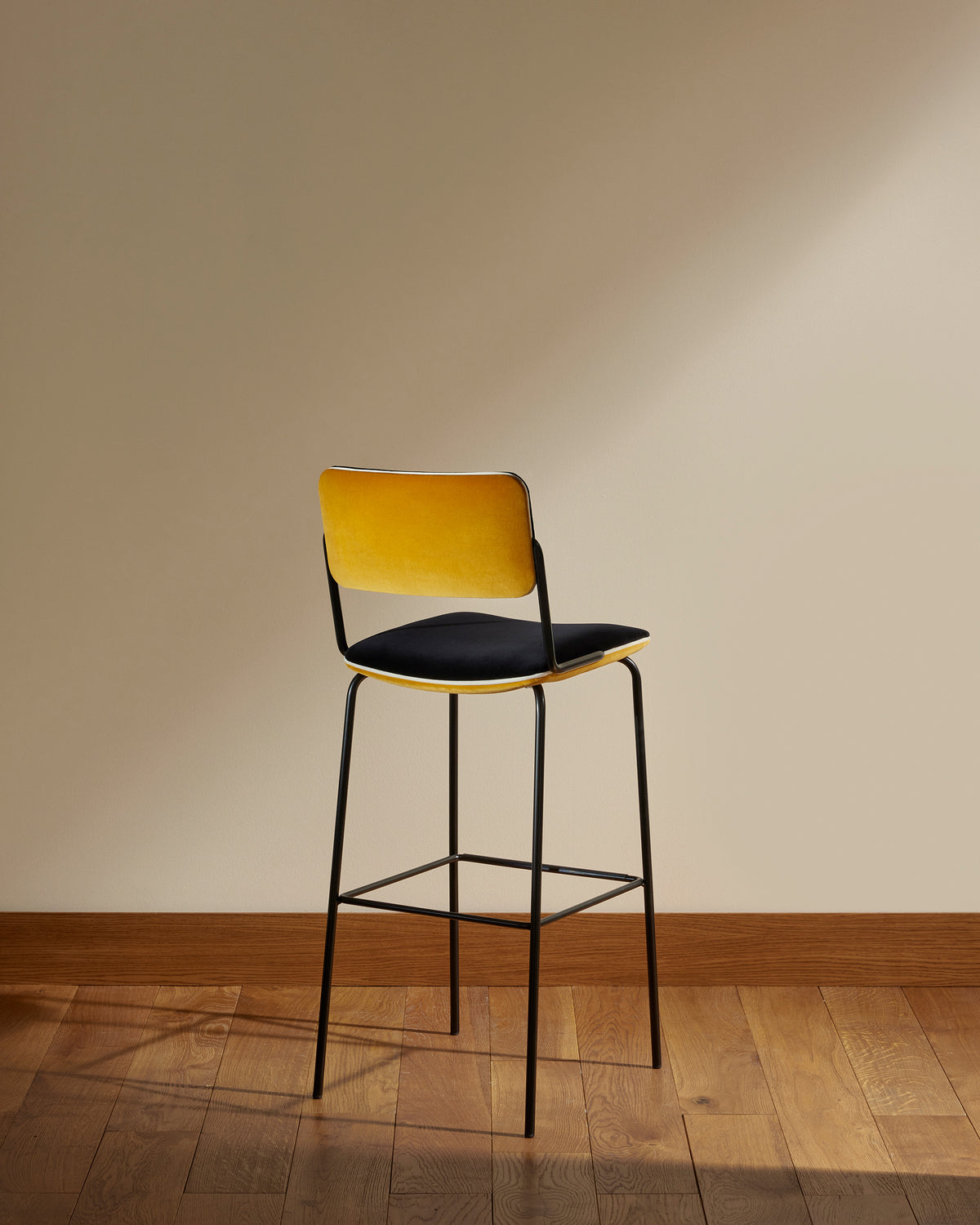 Double Jeu bar chair - Ocher design Maison Sarah Lavoine Ocre Velvet 51 cm 106 cm 4