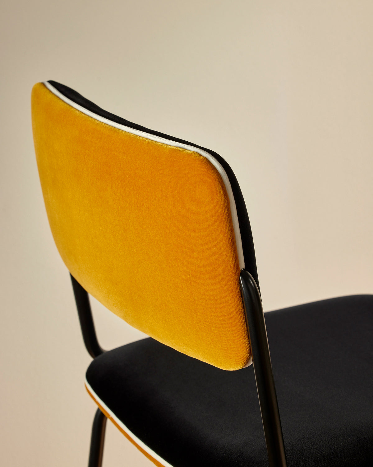 Double Jeu bar chair - Ocher design Maison Sarah Lavoine Ocre Velvet 51 cm 106 cm 2