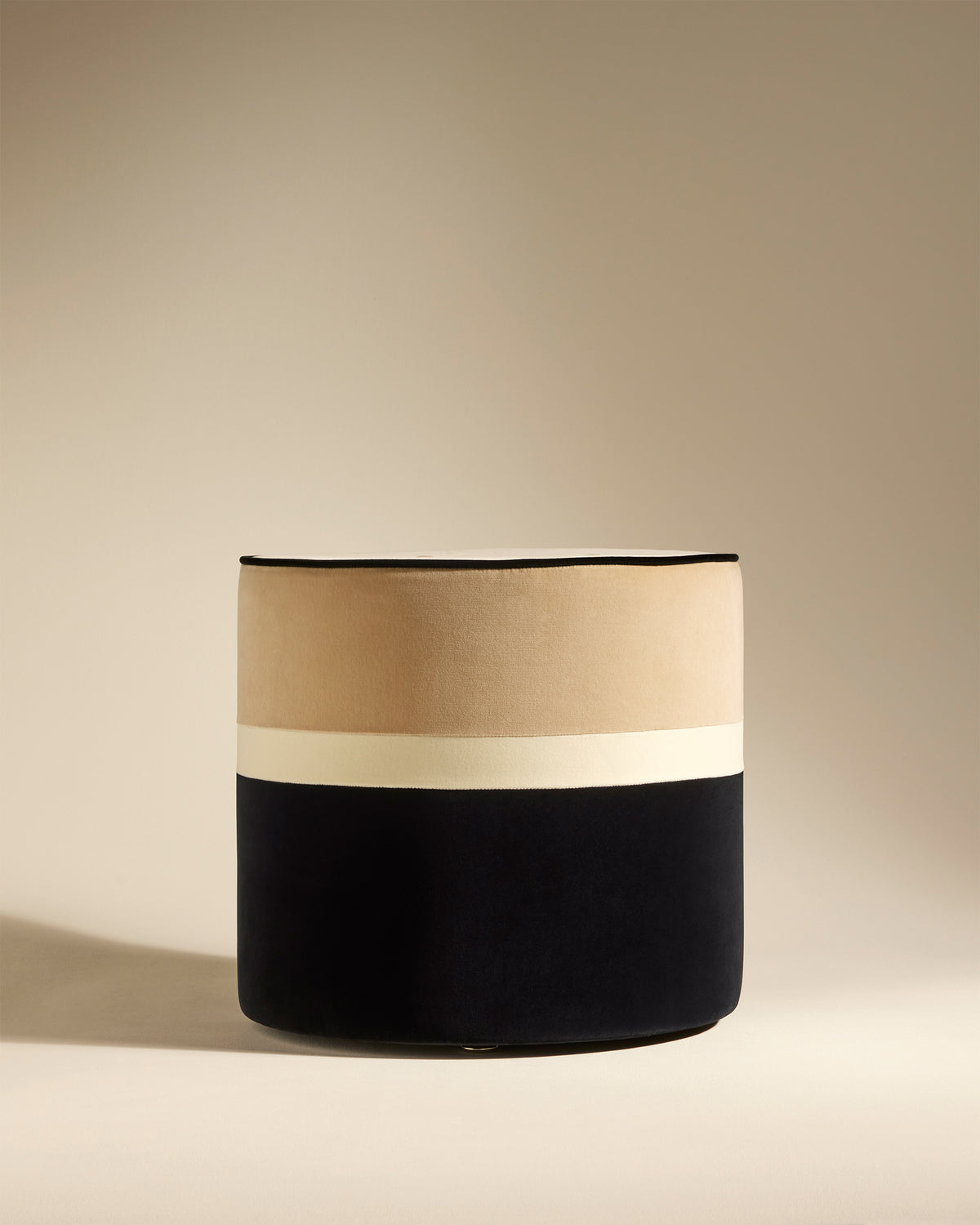 Pouf Léo - Beige design Maison Sarah Lavoine Beige Velours  43 cm 1