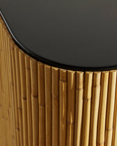 Riviera Sideboard - Modern Black Maison Sarah Lavoine Black Rattan 120 cm 75 cm 5