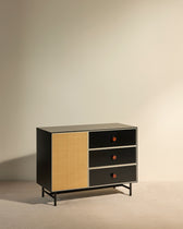 Commode Essence - Noir moderne Maison Sarah Lavoine Noir Moelle de rotin 100 cm 75 cm 2